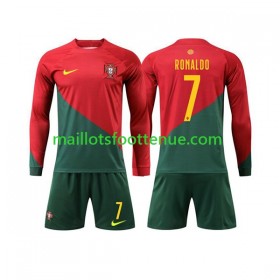 Maillot/Tenue Portugal Ronaldo 7 Enfant Domicile Coupe du monde 2022 Manche Longue